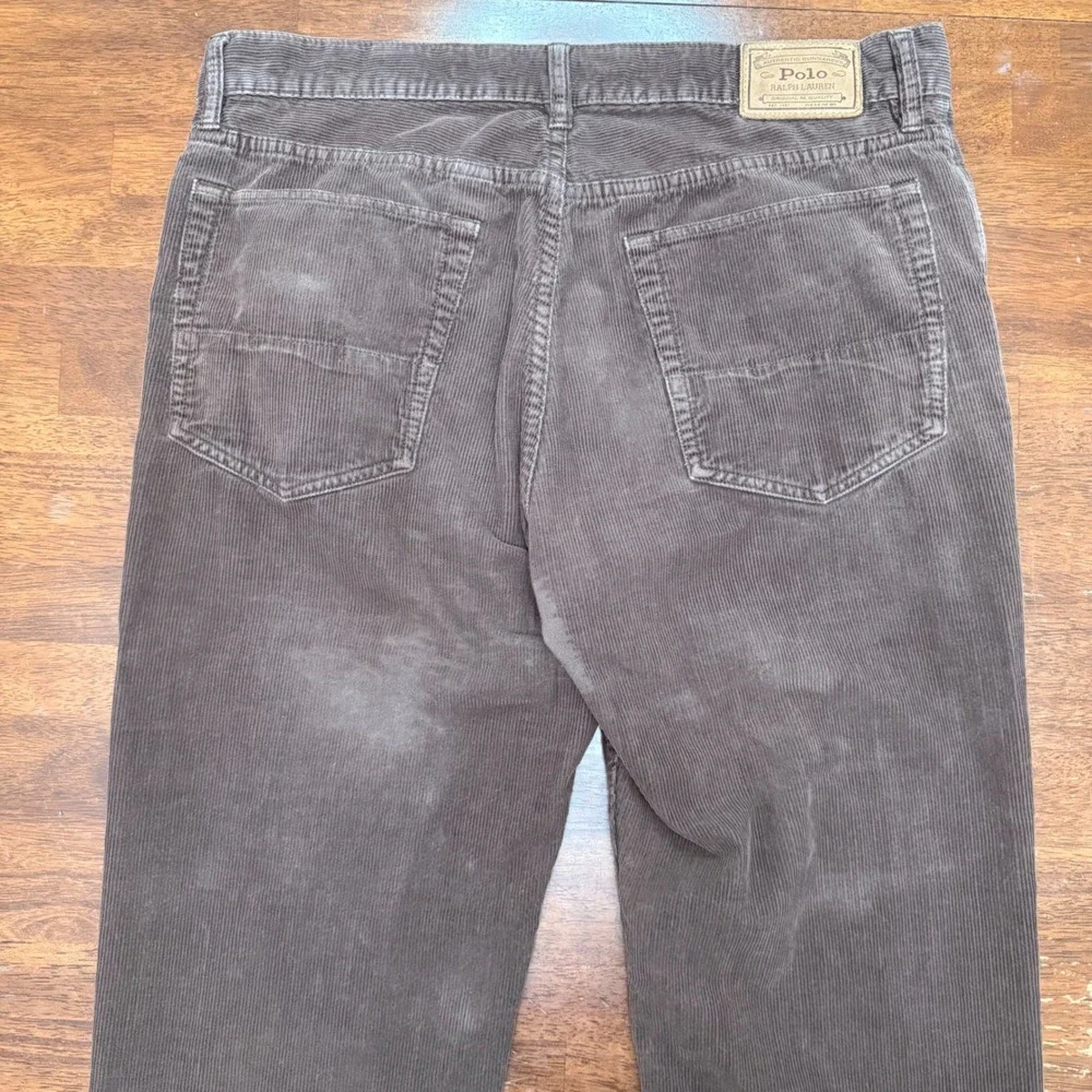 Polo Ralph Lauren Corduroy Pants Mens‎ 34/32 Brown Straight Leg 100% Cotton